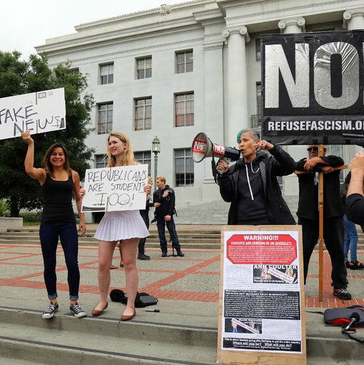 ANTIFA PROTESTERS AT SPROUL PLAZA LET JACOB USE THERE BULLHORN TO SHARE HIS TESTIMONY